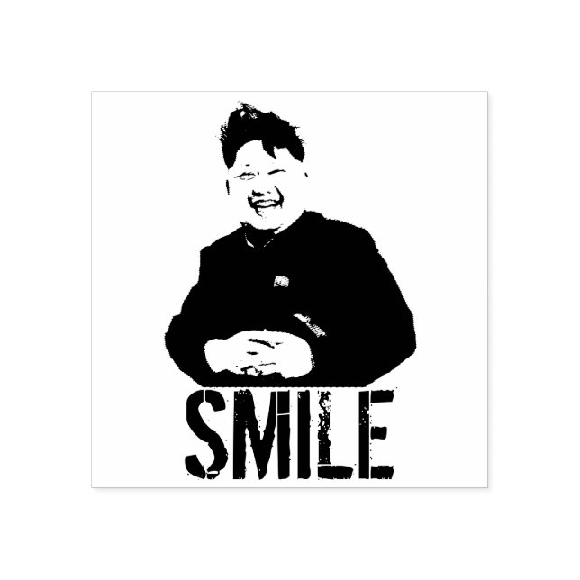 Smiling Kim Jong Un Gummistempel (Prägung)