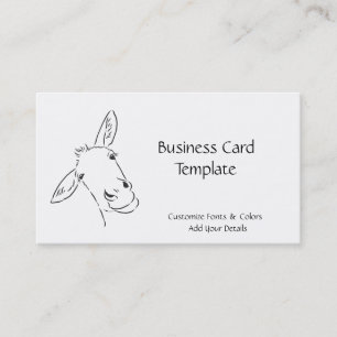 Smiling Logo Donkey Business Card Visitenkarte