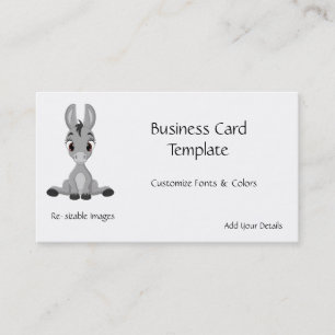Smiling Logo Donkey Business Card Visitenkarte
