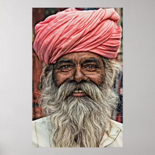 SMILING MAN IN TÜRBAN POSTER