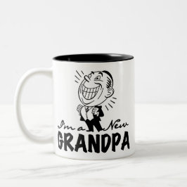 Smiling New Grandpa T-shirts and Gifts Zweifarbige Tasse