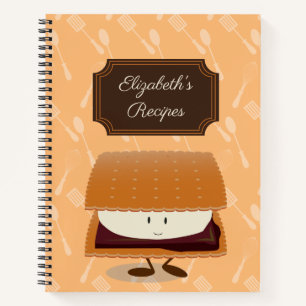 Smiling S’more mit Name Rezept-Notebook Notizbuch