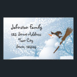 Smiling Snowman Personalized Stickers<br><div class="desc">These name and address stickers feature an adorable smiling snowman enjoying the swirling snow.*</div>