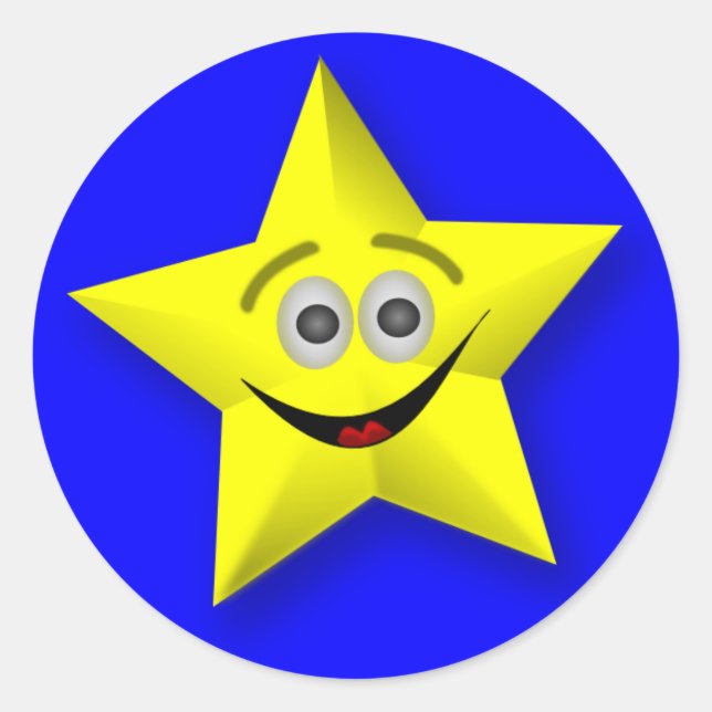 Smiling Star Teacher's Award Stickers (Vorderseite)