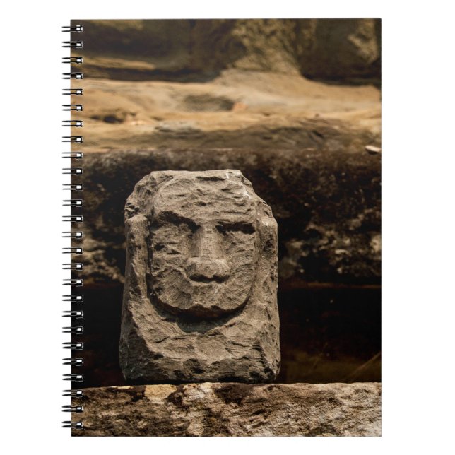 Smiling Stone Totem Cambodia Notebook Notizblock (Vorderseite)