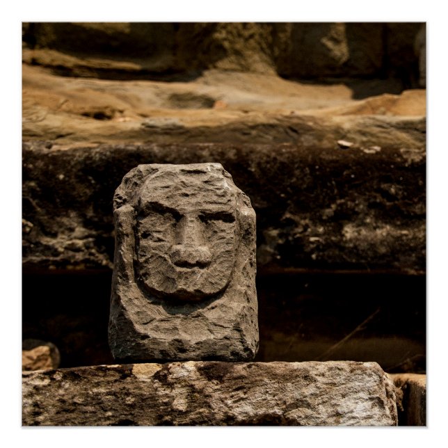 Smiling Stone Totem Kambodscha - Poster ART Square (Vorderseite)