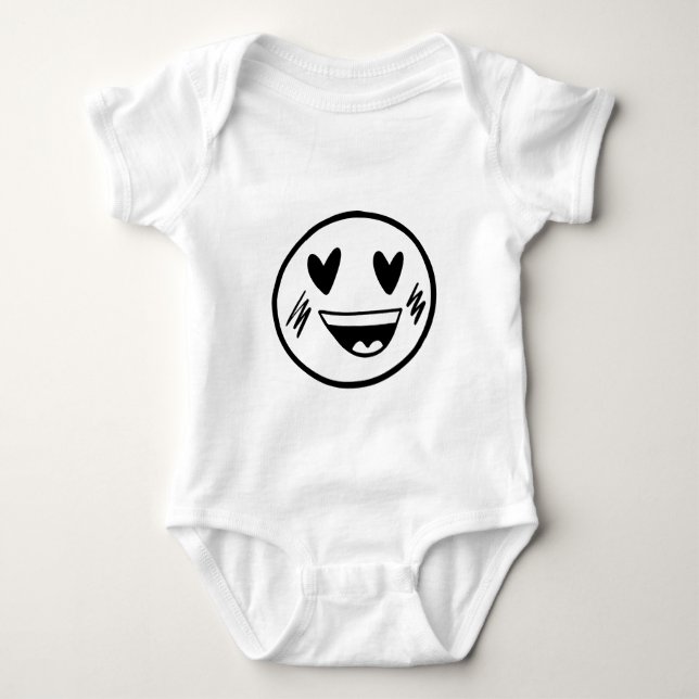SMILY EMOJI BABY STRAMPLER (Vorderseite)