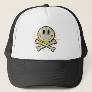 Smily Skull und Crossbones Truckerkappe