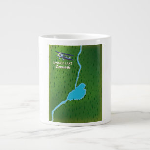 Sminge Lake Denmark Reisekarte Jumbo-Tasse
