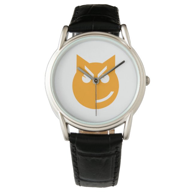 Smirking Emoji Cat Armbanduhr (Vorderseite)