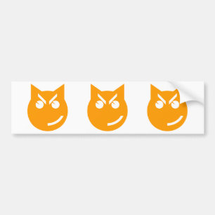Smirking Emoji Cat Autoaufkleber