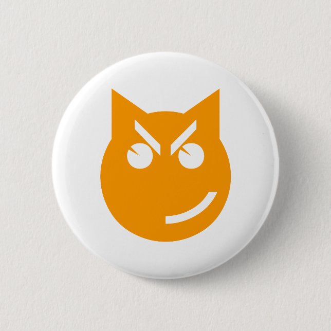 Smirking Emoji Cat Button (Vorderseite)