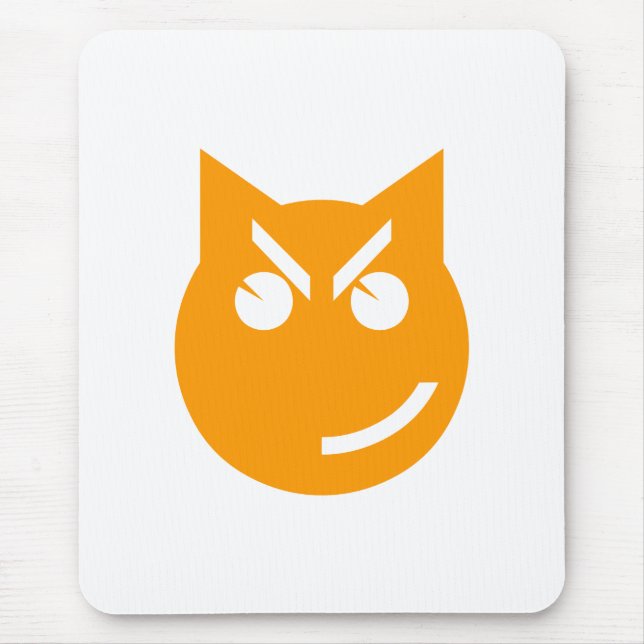 Smirking Emoji Cat Mousepad (Vorne)