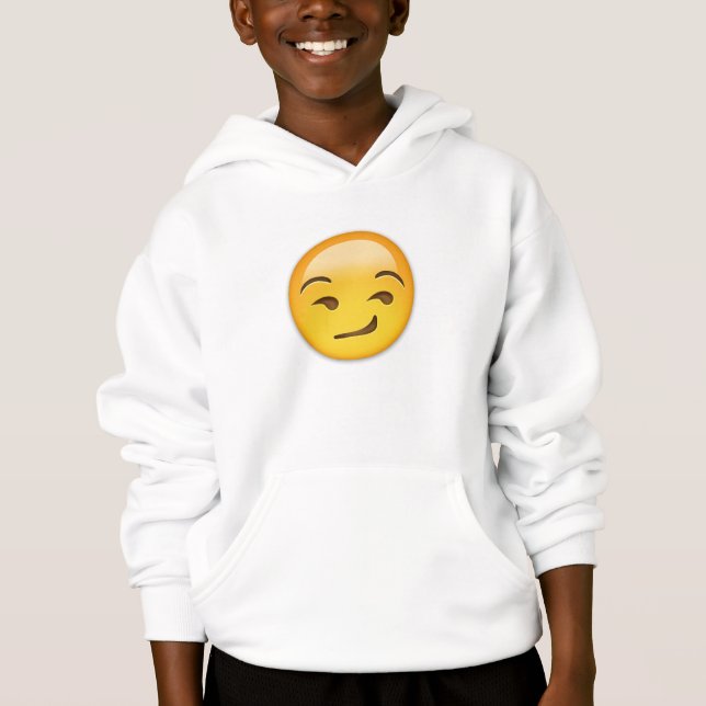 Smirking Gesicht Emoji Hoodie (Vorderseite)