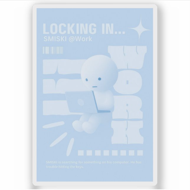 Smiski Poster Aufkleber (Vorderseite)