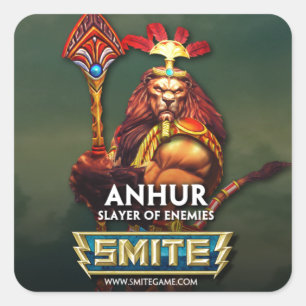 SMITE: Anhur, Schicht der Feinde Quadratischer Aufkleber