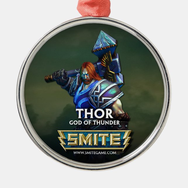 SMITE: Thor, Gott des Donners Silbernes Ornament (Vorne)