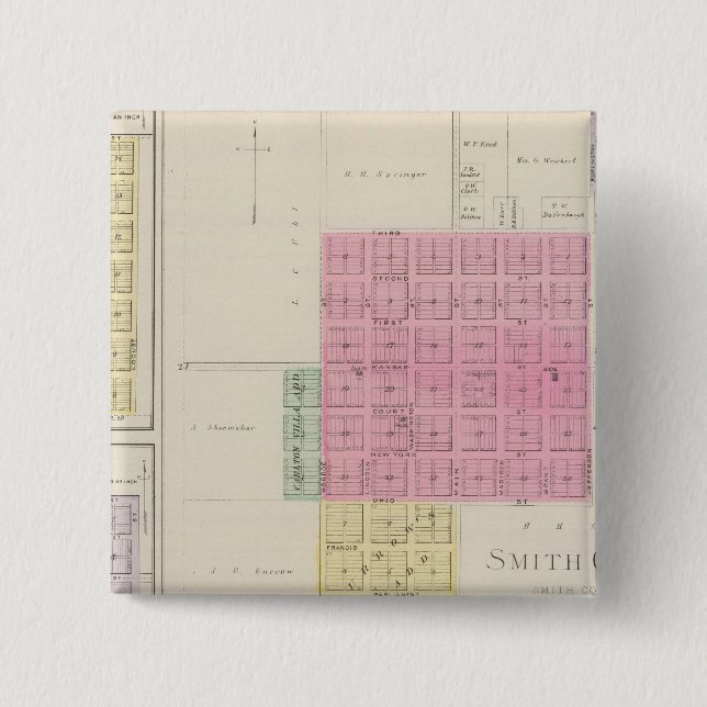 Smith Center, Gould City, Motor, Webster, Kansas Button (Vorderseite)