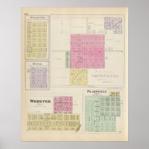 Smith Center, Gould City, Motor, Webster, Kansas Poster