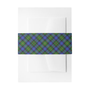 Smith Clan Grün und Navy Highland Karo Einladungsbanderole