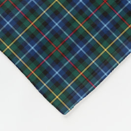 Smith Clan Royal Blue, Black and Red Tartan Fleecedecke