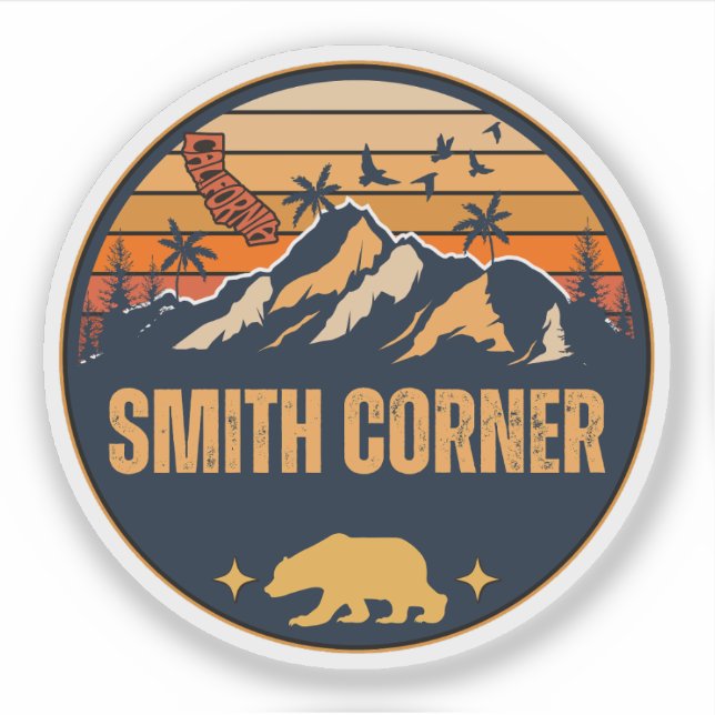 Smith Corner, Kalifornien Aufkleber (Vorderseite)