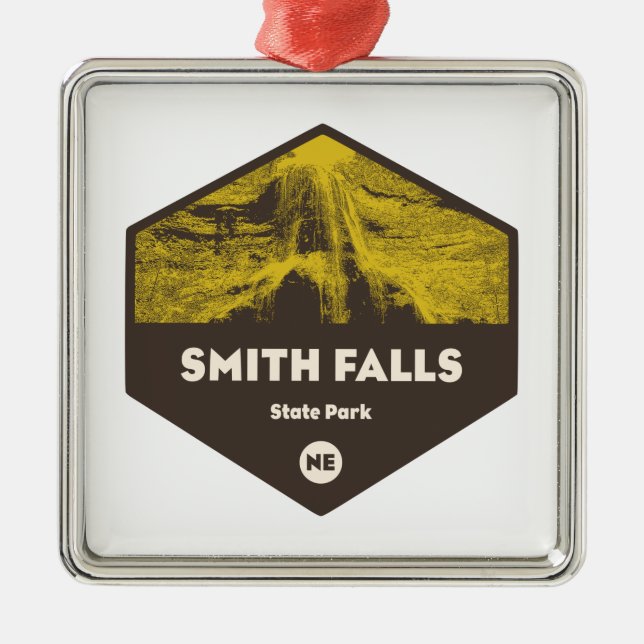 Smith Falls Staat Park Nebraska Ornament Aus Metall (Vorne)