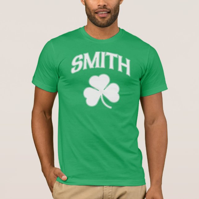 Smith-Familien-Iren-Kleeblatt T-Shirt (Vorderseite)