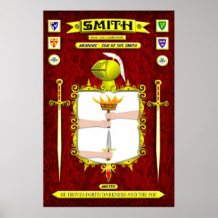 SMITH-FAMILIEN-WAPPEN WAPPEN UND SCHILD