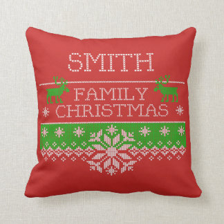Smith-Familien-Weihnachtsfeier-Kissen Kissen