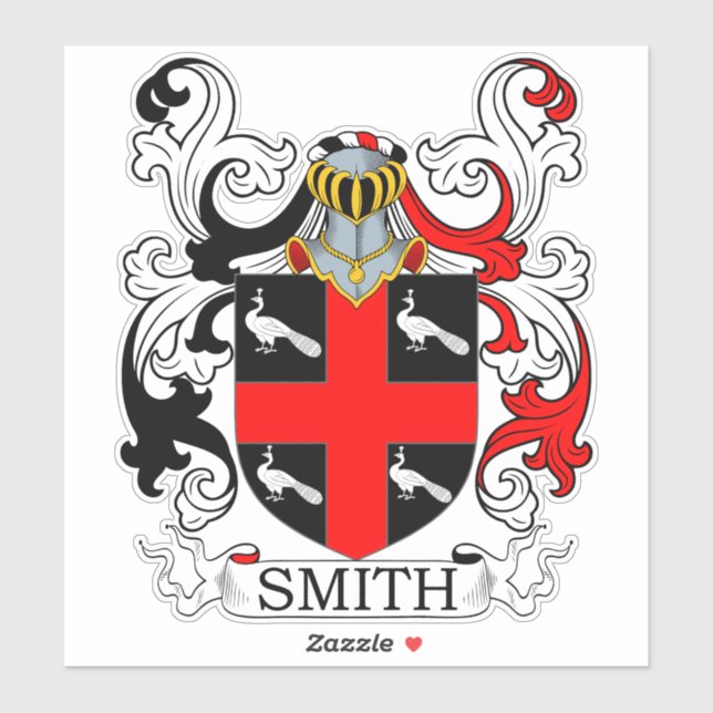Smith Familienwappen Aufkleber (Blatt)