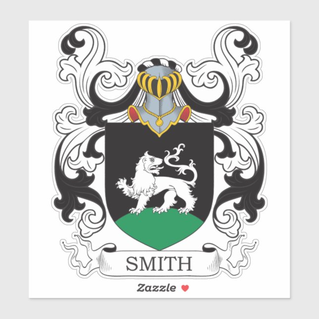 Smith Familienwappen Aufkleber (Blatt)