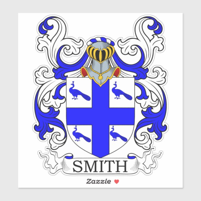 Smith Familienwappen Aufkleber (Blatt)
