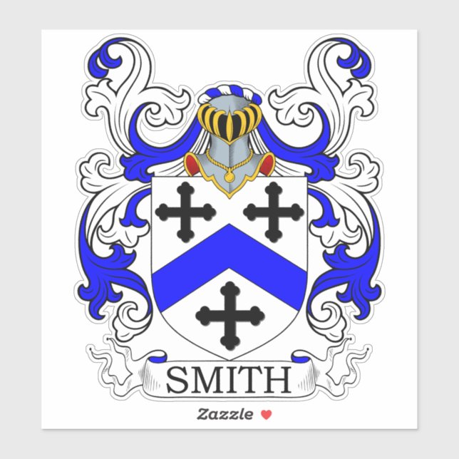 Smith Familienwappen Aufkleber (Blatt)