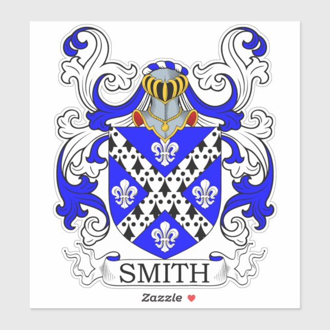 Smith Familienwappen Aufkleber (Blatt)