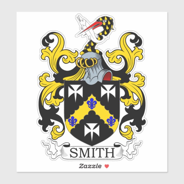 Smith Familienwappen Aufkleber (Blatt)