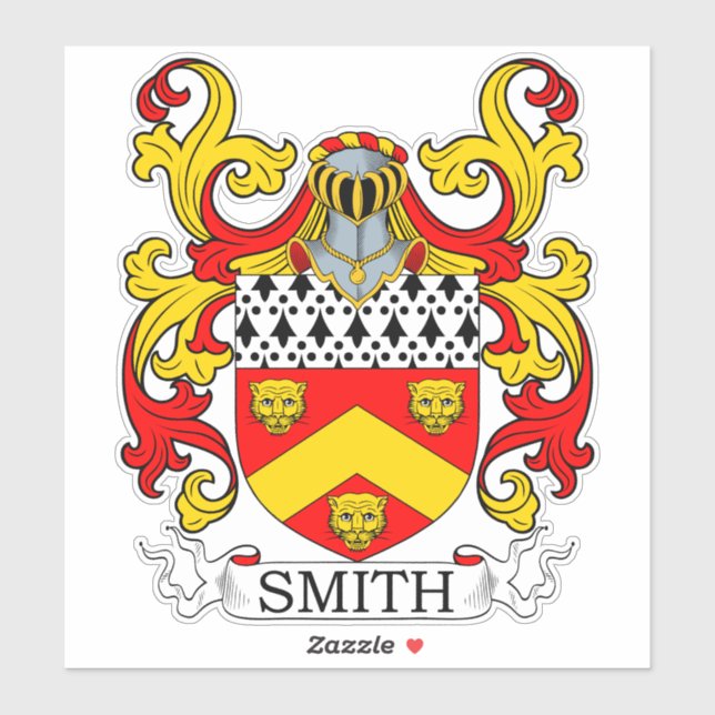 Smith Familienwappen Aufkleber (Blatt)