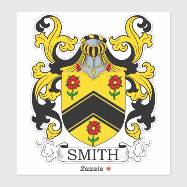 Smith Familienwappen Aufkleber (Blatt)