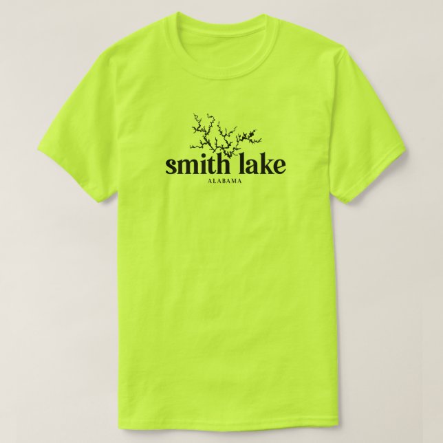 Smith Lake Alabama Karte T-Shirt (Design vorne)