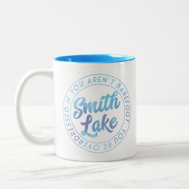 Smith Lake Watercolor Doppelseitige Tasse (Links)