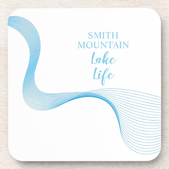 Smith Mountain Lake Leben hat schöne blaue Linien- Getränkeuntersetzer (Vorderseite)