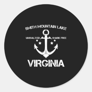 Smith Mountain Lake Virginia lustiges Angeln Campi Runder Aufkleber
