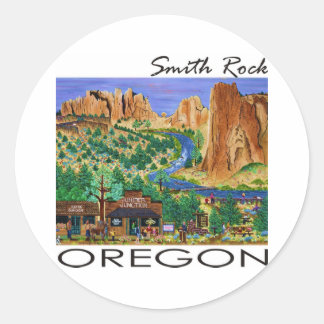 Smith Rock ~ Oregon Runder Aufkleber