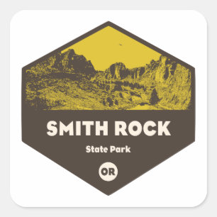 Smith Rock Staat Park Oregon Quadratischer Aufkleber