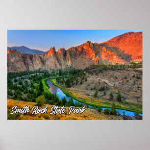 Smith Rock Staat Park, Oregon, Vereinigte Staaten Poster