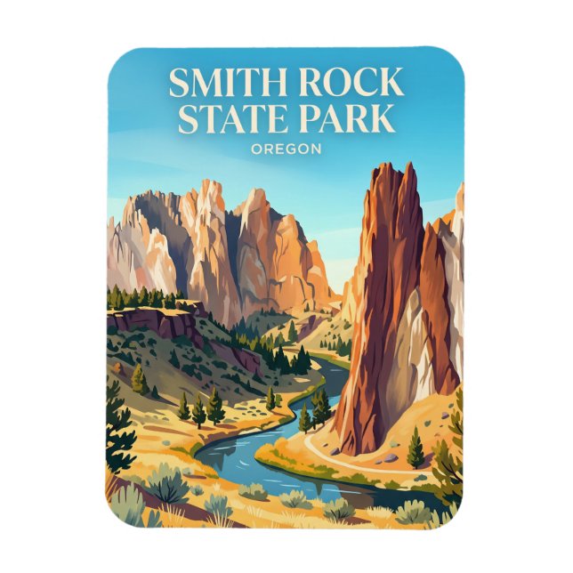 Smith Rock State Park USA Magnet (Vertikal)