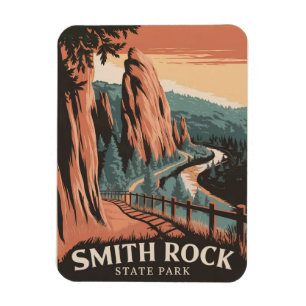 Smith Rock State Park Vintage Magnet