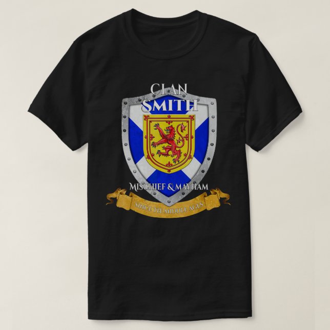 Smith Scottish Family Clan Scotland Shield  T-Shirt (Design vorne)