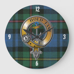 Smith Tartan & Badge Große Wanduhr