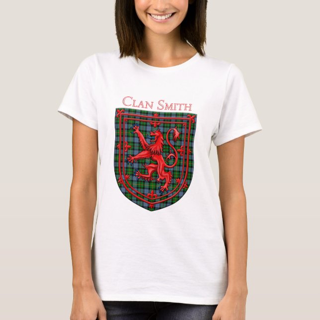 Smith Tartan Scottish Kariert Lion Rampant T-Shirt (Vorderseite)